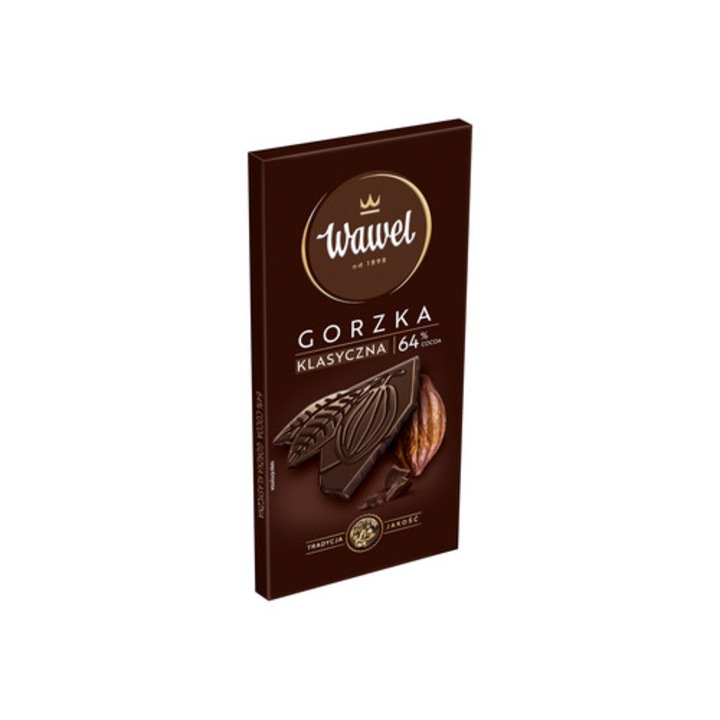 Ciocolata Wawel 64% cacao, 90g