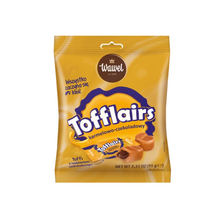 Bomboane cu umplutura de caramel si ciocolata, Wawel, 95g