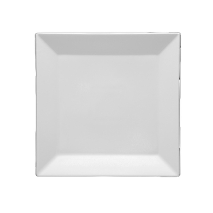 12 darabos porcelán tányérkészlet, LUBIANA, 21,5x13x21,5cm, fehér, négyzet alakú