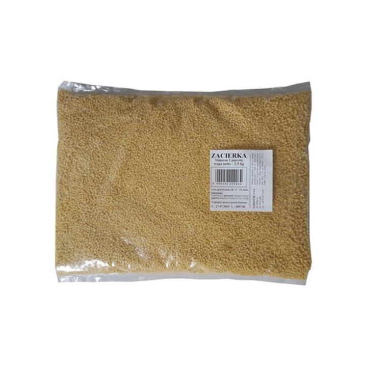 Zacierka, 2,5 kg, semolina din grau durum, poate contine soia, Italia