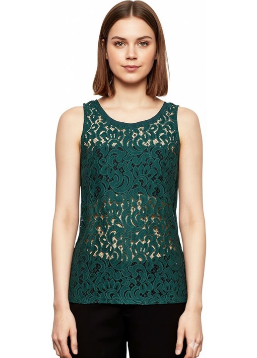 Дамски потник s.Oliver, дантела, зелен, памук, 2XL INTL