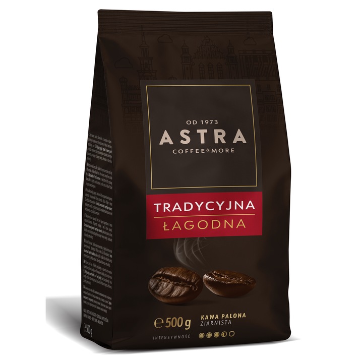 Astra szemes kávé, Arabica, 500g, hagyományos, enyhe