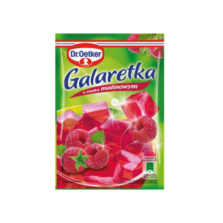 Gelatina cu aroma de zmeura, 72 g, Dr. Oetker