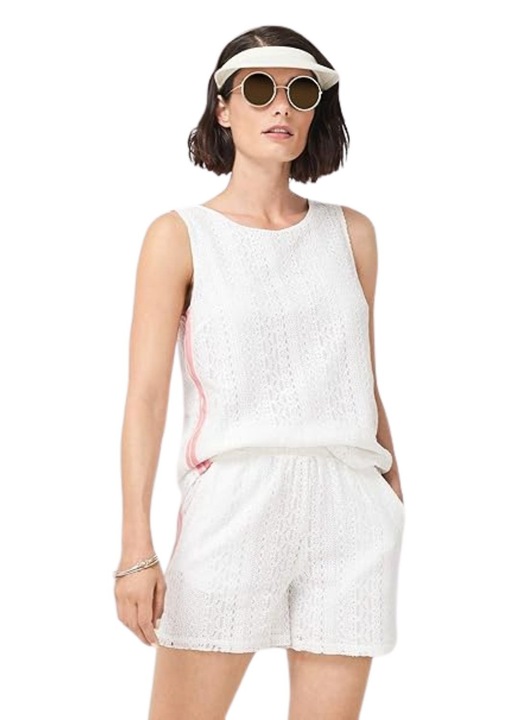 Дамска риза s.Oliver, бяла, геометрична, дантела, S INTL