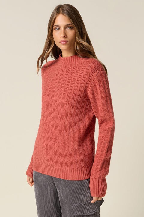 Oltre, Pulover cu model torsade, Coral