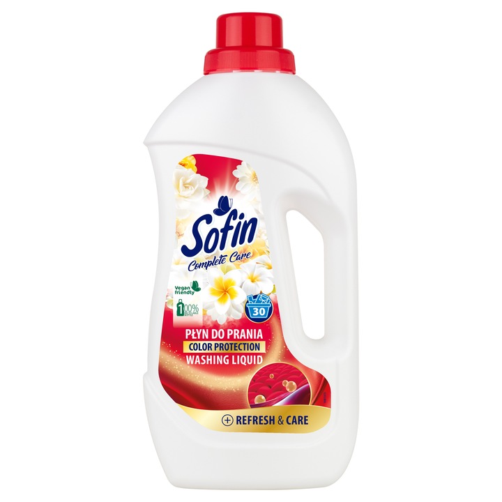 Solutie de spalare SOFIN, protectie culori, 1.5l, vegan, reciclabil
