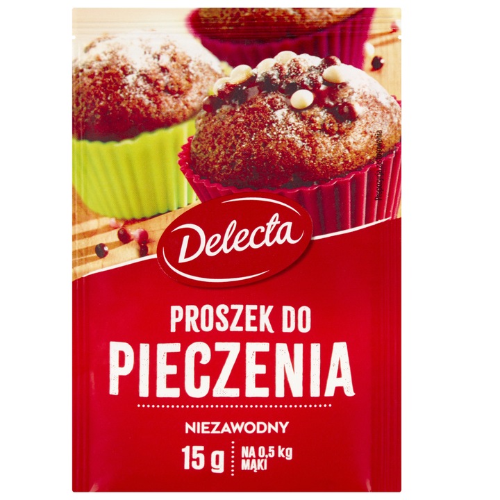 Pudra de copt Delecta, 15g, fara gluten, provenienta Polonia