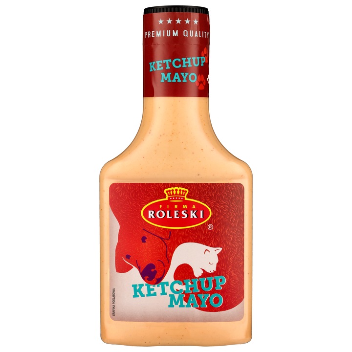 Sos ketchup-maioneza Roleski 300g, cu ulei de floarea-soarelui si rosii, fara alergeni, produs in Polonia