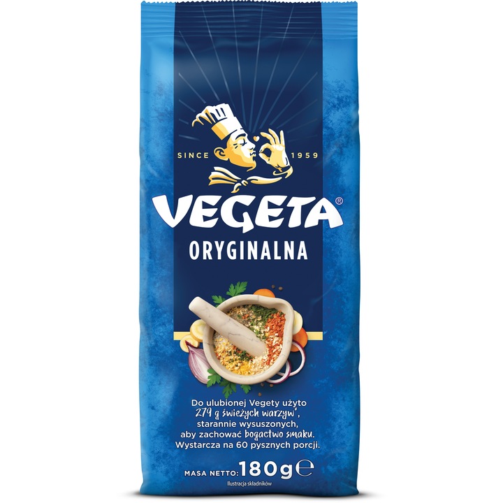 Condiment Vegeta, 180 g, fara gluten, Podravka, cu legume uscate