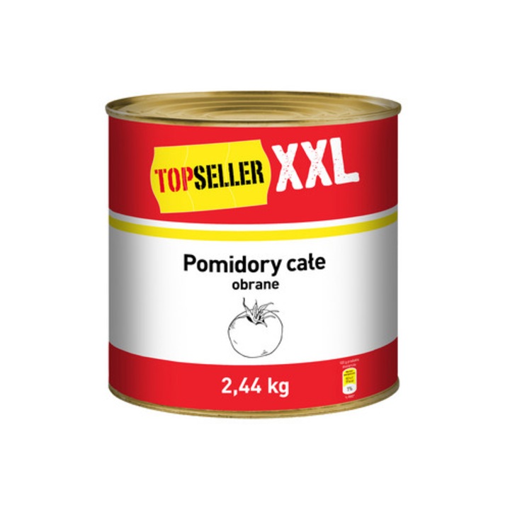 Conserva de rosii intregi, TOPSELLER, 2,44kg, 60% rosii, 39,9% suc de rosii