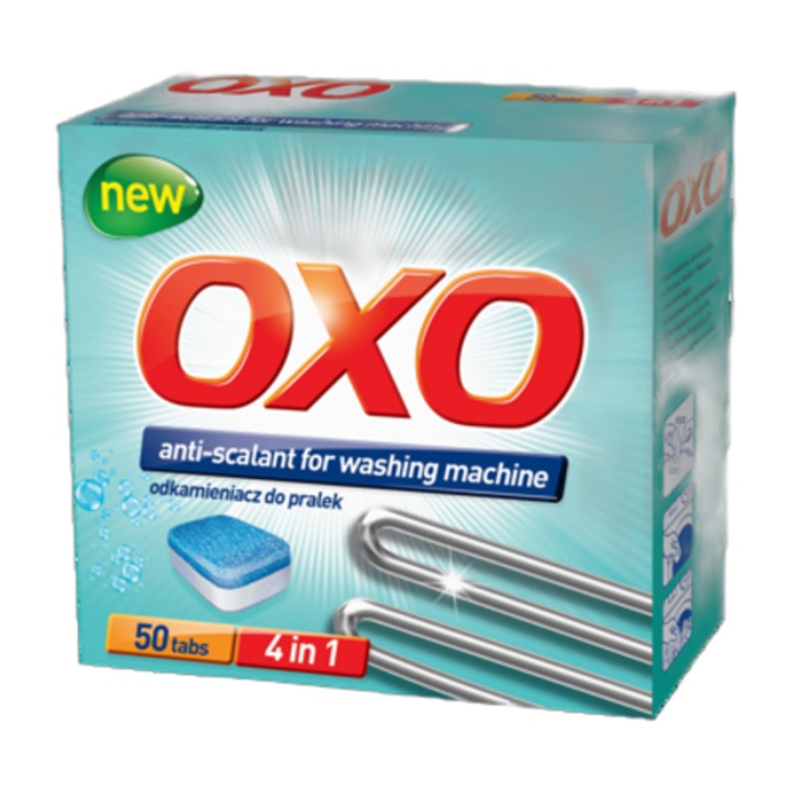 Detartrant pentru masini de spalat, Oxo, tablete, 50 bucati, 800g