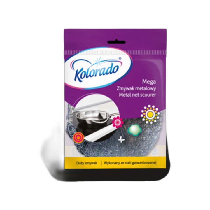 Метална гъба KOLORADO, 10,5x3,5см, сребриста