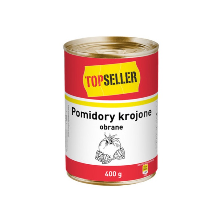 Conserve de rosii TOPSELLER, taiate, in suc de rosii, 400 g