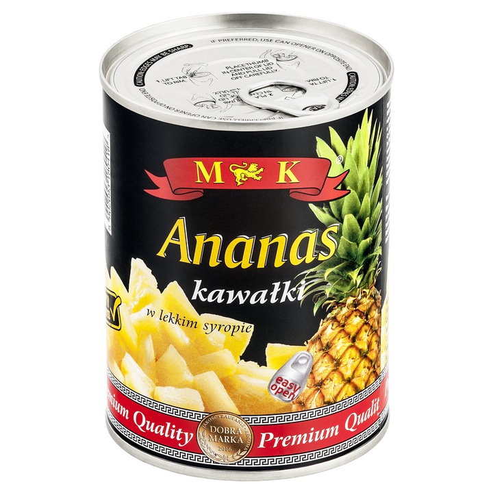 Ananas in sirop, MK, 565 g, pasteurizat
