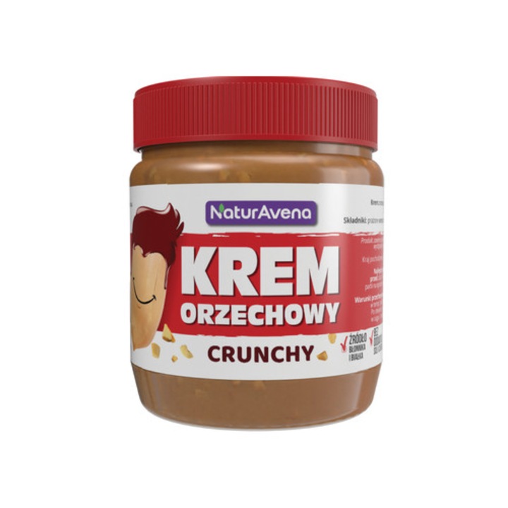 Crema de arahide crocanta 340g, NATURAVENA