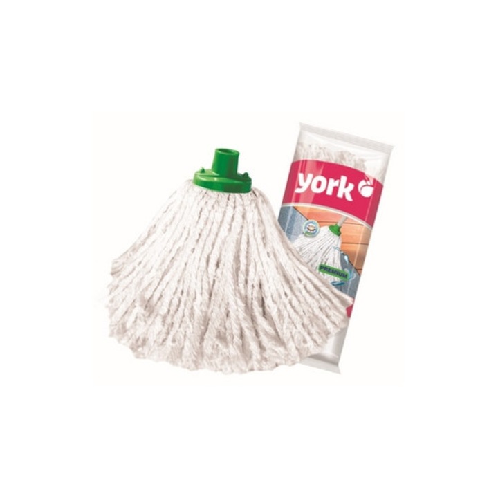 Capat mop din bumbac, York, Premium, alb, 0,26 kg