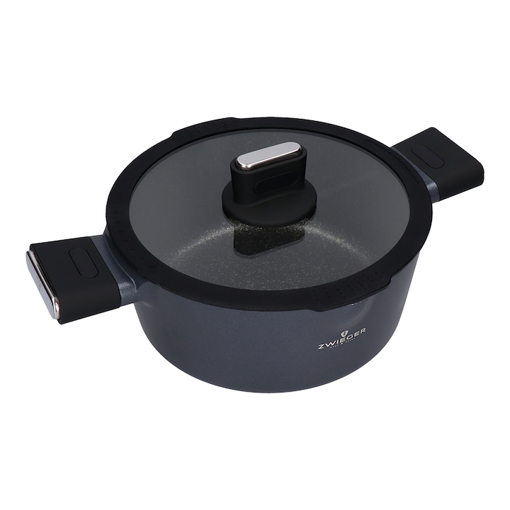 Set oale ZWIEGER, garnita 20cm, negru, 1,8l, cu capac