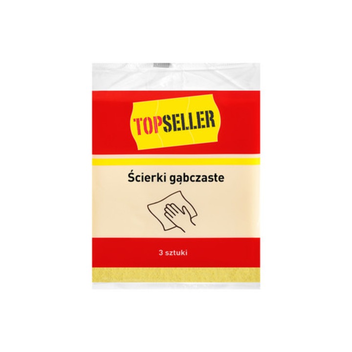 Bureti de curatare TOPSELLER set 3 bucati, foarte absorbanti, multicolor, 15,6x15,6cm
