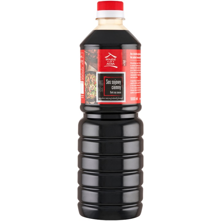 Sos soia House of Asia 1000 ml, gust dulce-sarat, 36% soia