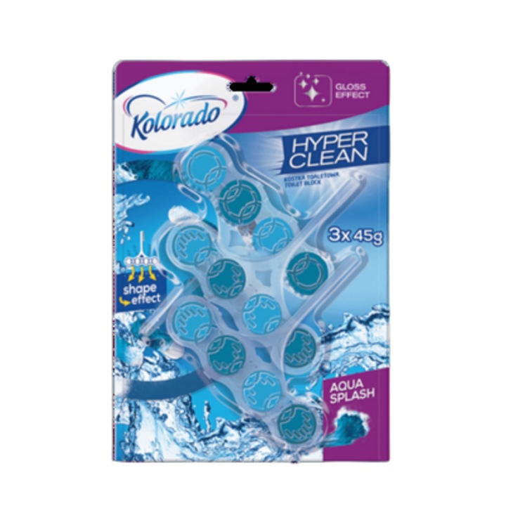 WC illatosító, HAL, Hyper Clean, 3x45g, tengeri illat