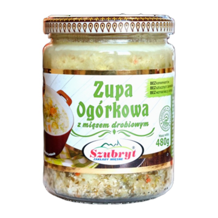Supa de castraveti 480g, SZUBRYT, cu carne de pasare, orez, legume