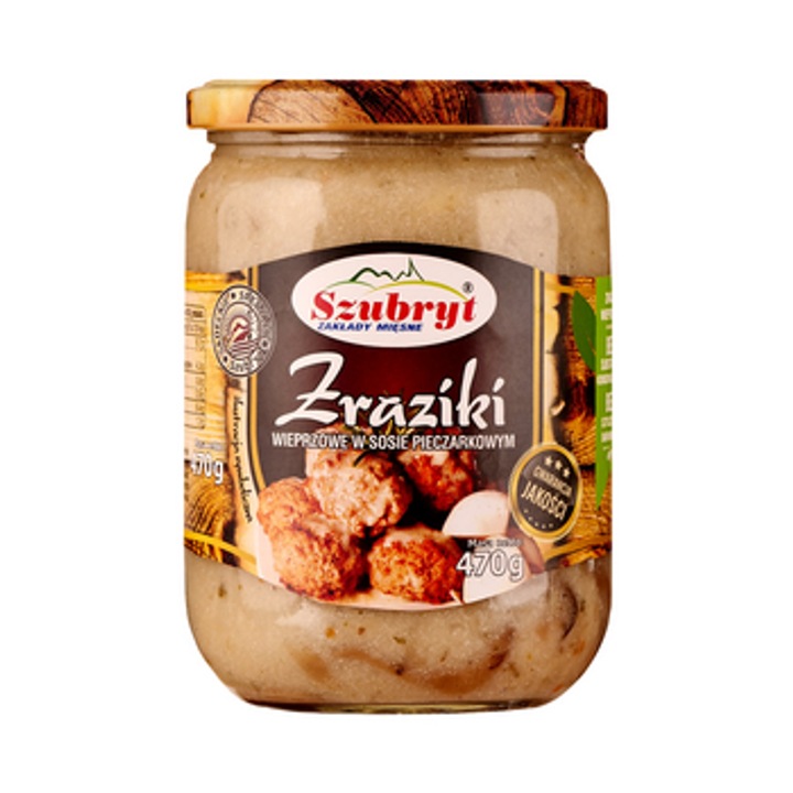 Zraziki de porc in sos de ciuperci, SZUBRYT, 470 g