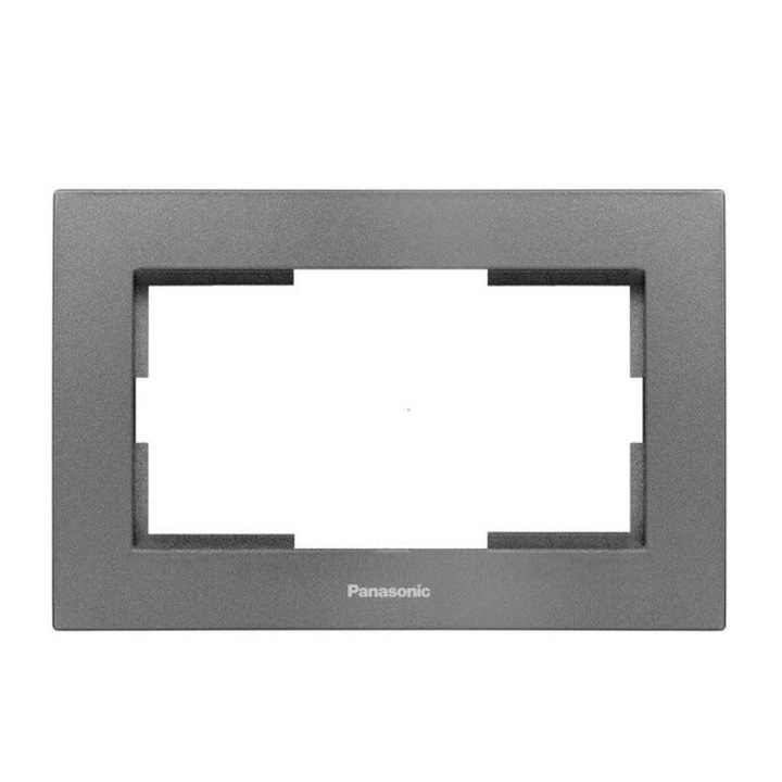 Rama pentru priză Schuko dublă Panasonic, fumuriu