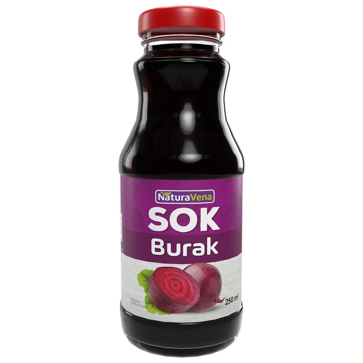 Suc de sfeclă roșie, BIO PLANET S.A, 250 ml, 99.6% sfeclă, gust ușor dulce, clar