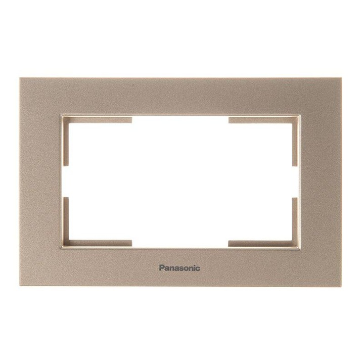 Rama pentru priză Schuko dublă Panasonic, bronz