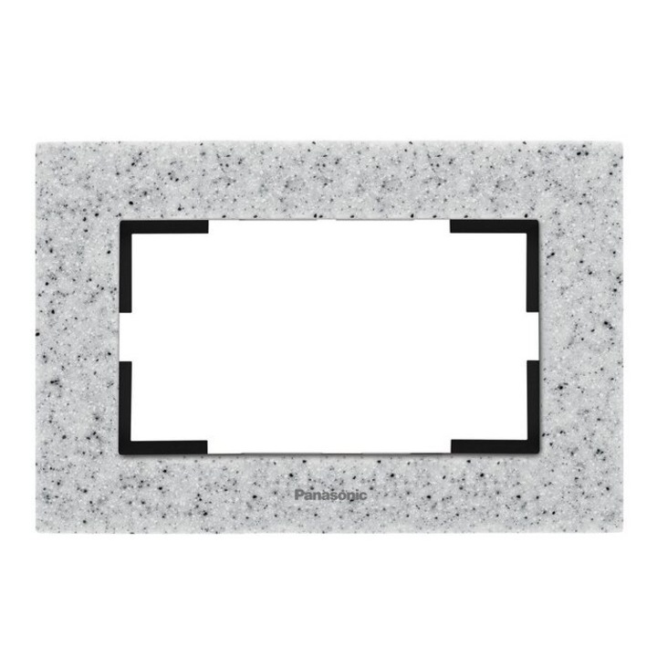 Rama pentru priza Schuko dublă Panasonic, culoare Dusk, dimensiune standard