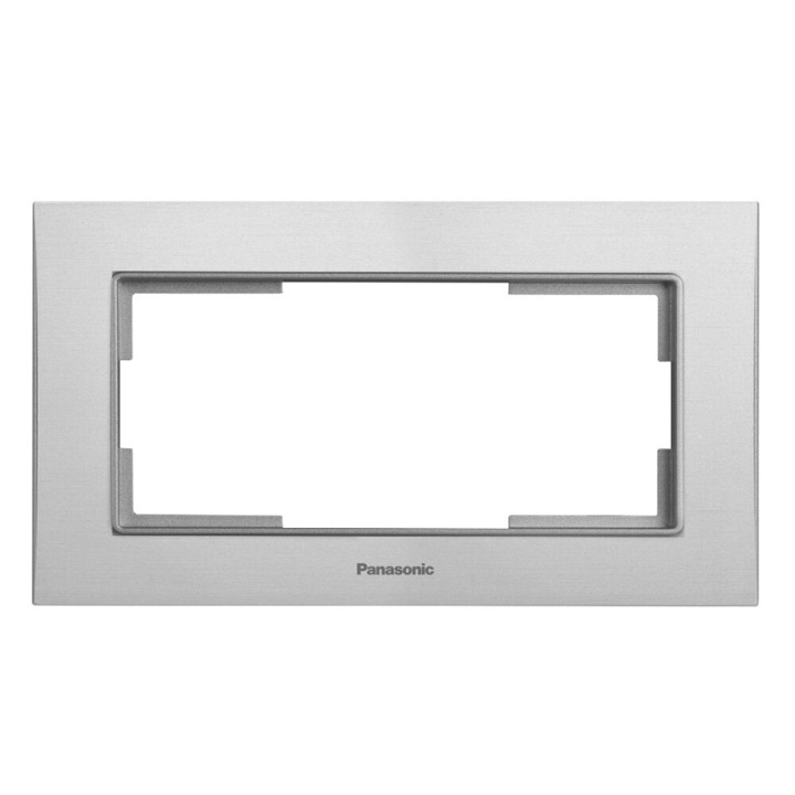 Rama priza Schuko Panasonic aluminiu argintiu