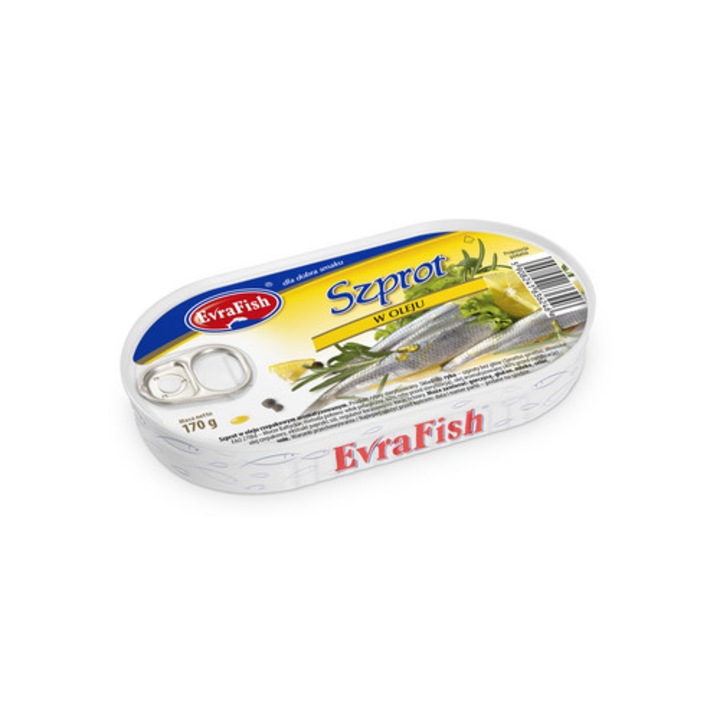 Conserva sprot in ulei EVRAFISH, 170 g