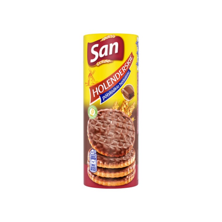 Biscuiti cu ciocolata, San, 170g, dulci, continut de gluten