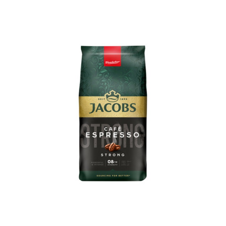 Cafea boabe Jacobs Espresso 1 kg, aroma intensa, gust profund