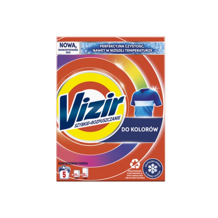 Koncentrált mosópor színes ruhákhoz, 275g, 5 mosás