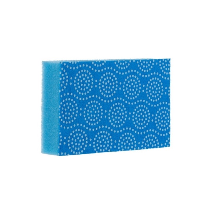 Кухненска гъба комплект от 2 броя, Scotch Brite, технология SCRUB DOTS, синьо-оранжева, 14x11,7см