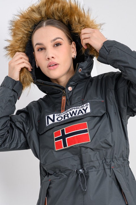 Geographical Norway, Geaca cu gluga, fara inchidere Boomera, Gri inchis