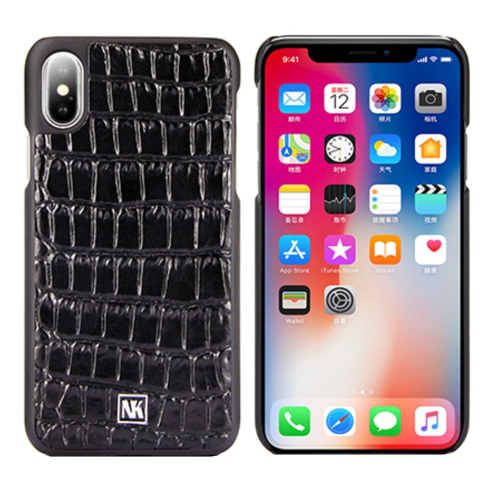 Husa spate Nuoku Croc pentru iPhone X, negru