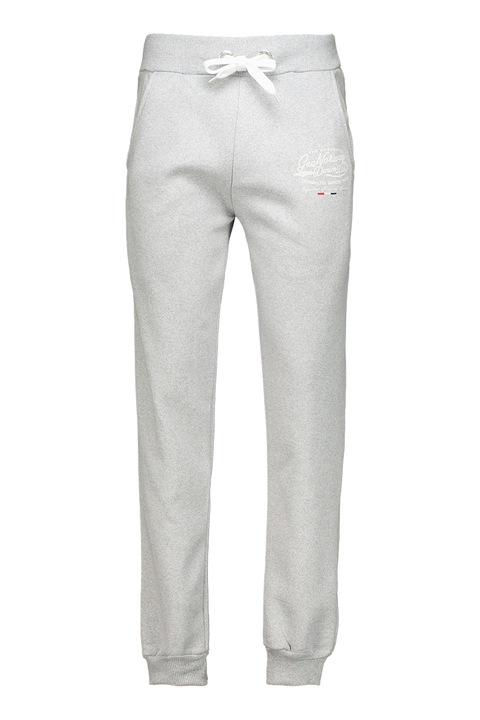 Geographical Norway, Merci szabadidőnadrág oldalzsebekkel és logómintával, Melange világosszürke