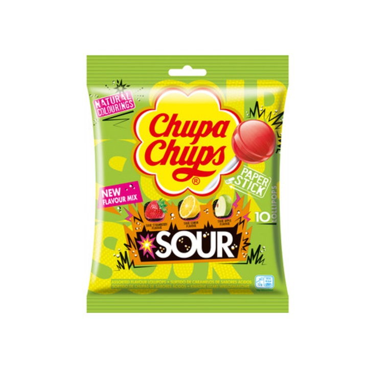 Bomboane acrisoare Chupa Chups, set 10x12g, multicolor, 120g