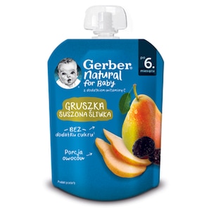 Piure bebelusi Gerber, grau si prune uscate, 80g
