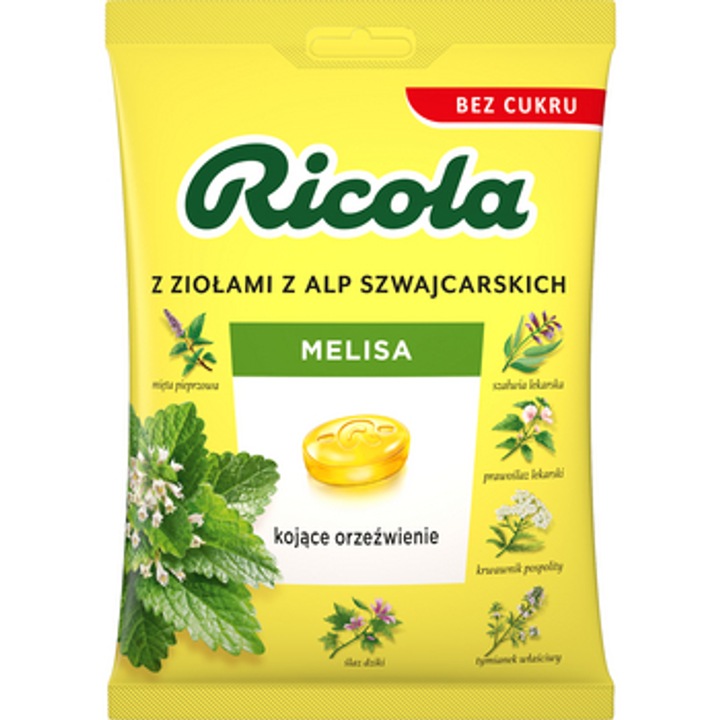 Bomboane Ricola cu gust de ierburi, 68g