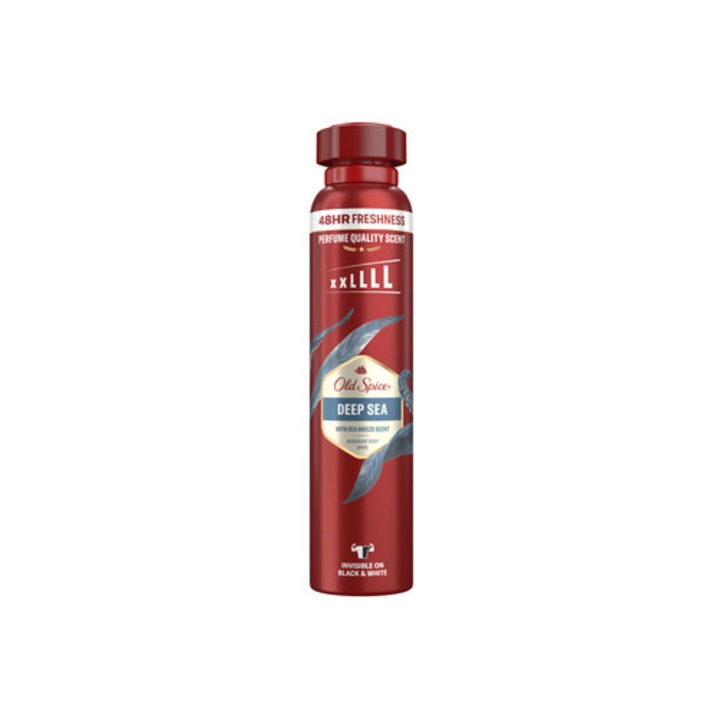 Dezodor aeroszol Old Spice Deep Sea 250ml, eredeti illat, 48 óra frissesség, alumíniummentes