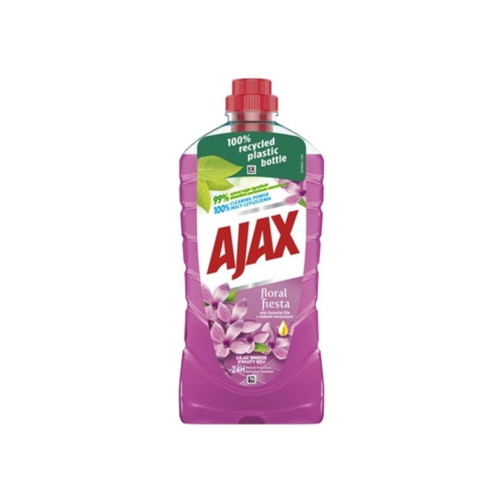 Ajax Floral Fiesta solutie de curatare cu parfum de floare de liliac 1L