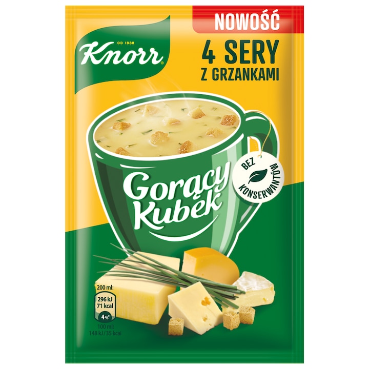 Supa instant Knorr 4 branzeturi cu crutoane 17g