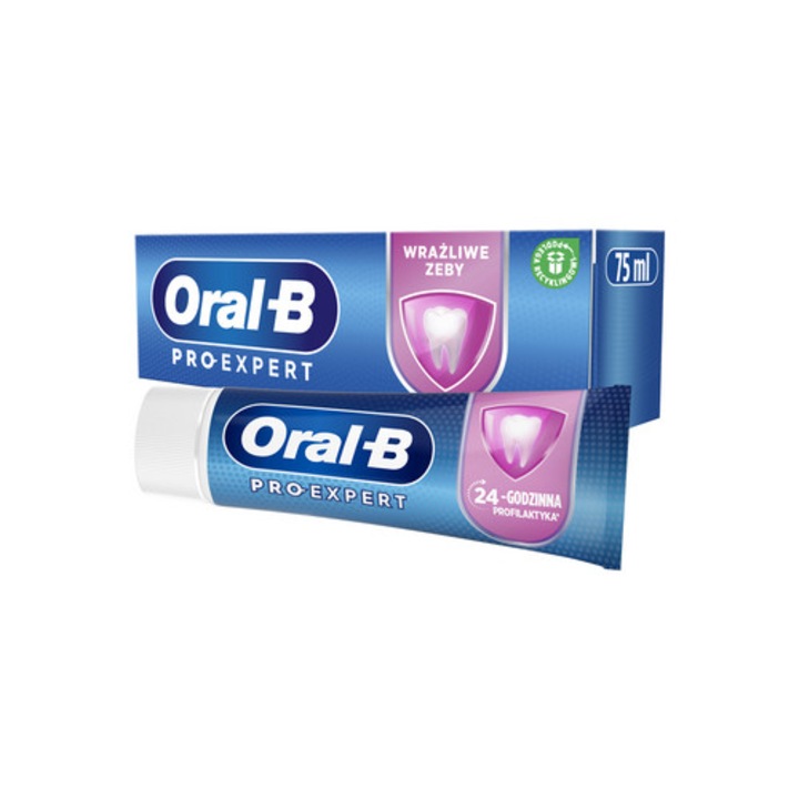 Паста за зъби Oral-B Pro Expert, За чувствителни зъби, Избелващ ефект, Ментол, 75 мл