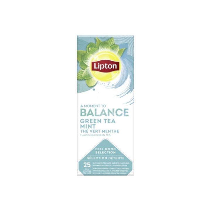 Lipton Classic aromás zöld tea mentával, 25 db x 1,6 g-os csomag