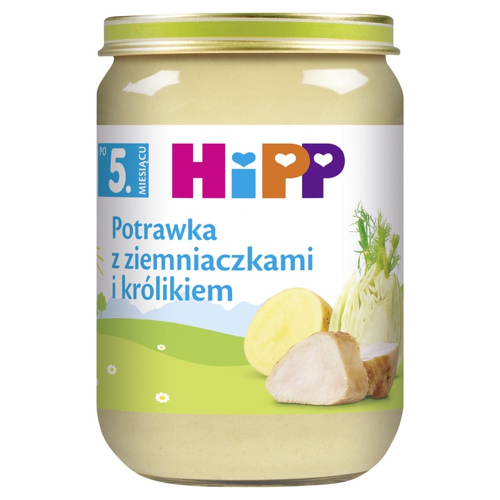 HiPP, Tocanita cu cartofi si iepure, dupa 5 luni, 190 g