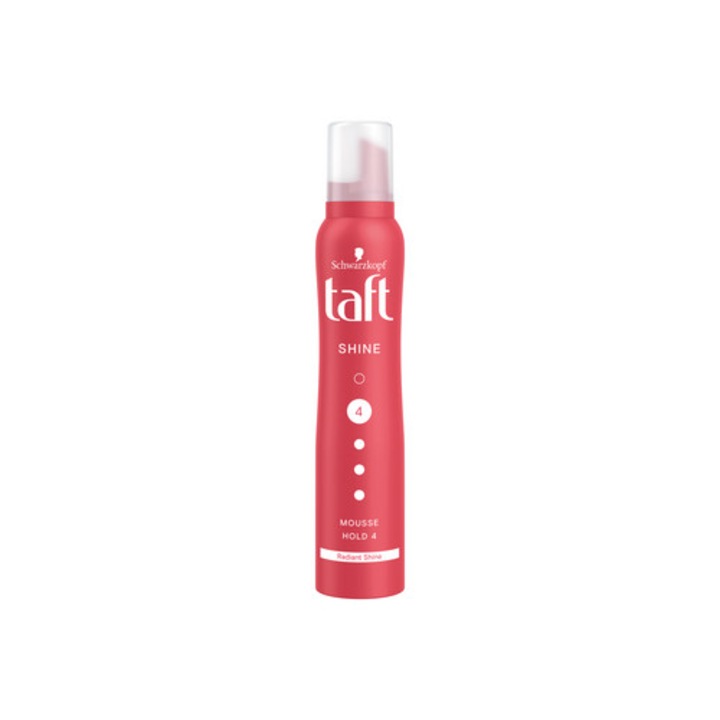 Spuma de par TAFT Shine Ultra Strong, 200ml, efect de stralucire, protectie UV, pentru par roscat