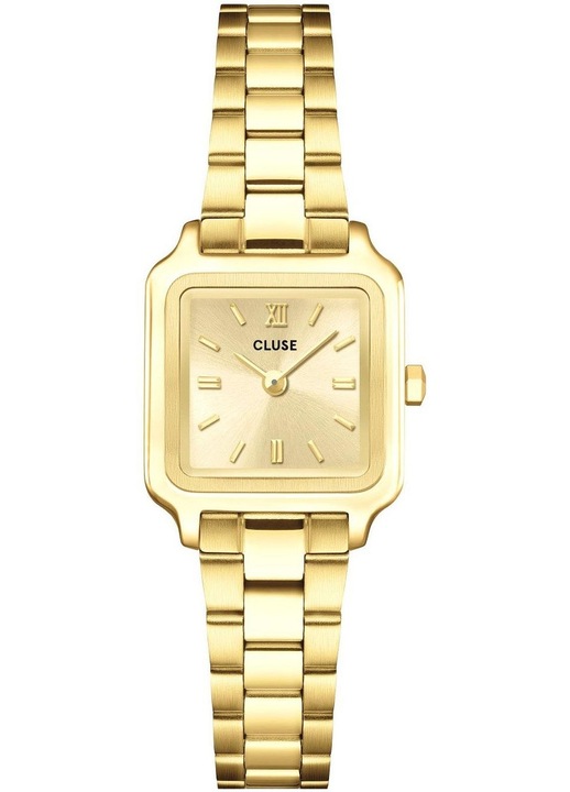 Ceas dama Cluse Gracieuse, 21mm, argintiu-auriu, mecanism Seiko, rezistent la apa 50m